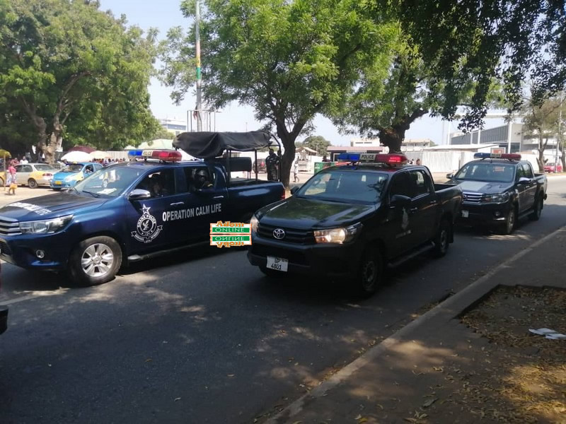 NDC supporters amassing at EC head office