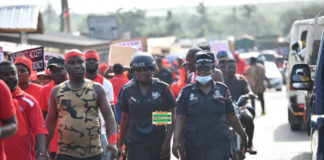 NDC protest on election results