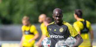 Otto Addo at the training grounds of Dortmund