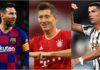 Messi Lewandowski and Ronaldo