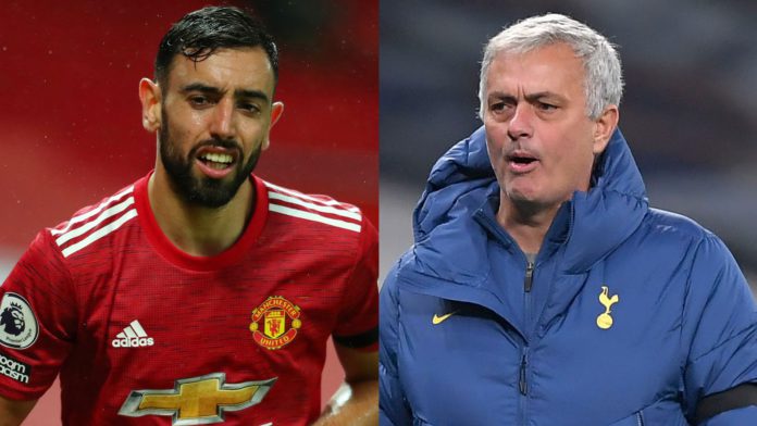 Bruno Fernandes has won Premier League player of the month; Jose Mourinho has won the manager's award