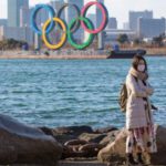 Olympic signs are in place in Tokyo