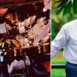 Mahama and children, in-law having dinner