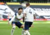 Toby Alderweireld of Tottenham Hotspur celebrates with teammate Son Heung-Min of after scoring their team's third goal during the Premier League match between Tottenham Hotspur and Leeds United at Tottenham Hotspur Stadium on January 02, 2021 in London, E Image credit: Getty Images