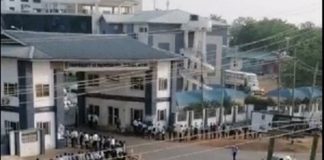 Long queue at the University of Professional Studies, Accra