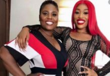 Ghanaian singer, Fantana with her mother Mrs. Dorcas Afo Toffey