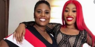 Ghanaian singer, Fantana with her mother Mrs. Dorcas Afo Toffey