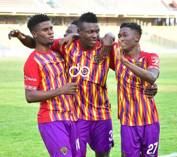 Hearts of Oak players celebrate