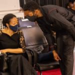 Amina with her brother Kimathi Rawlings at their father's funeral