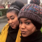 Becca and her biological mother in London