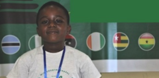 Eight-year-old Dave Chief Quansah Acheampong of the Jack and Jill School