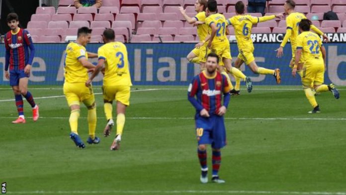 Cadiz, who beat Barcelona 2-1 earlier in the season, get a last-minute draw