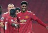 Marcus Rashford celebrates scoring for Manchester United Image credit: Getty Images