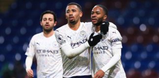 Gabriel Jesus (L) and Raheem Sterling celebrate Image credit: Getty Images