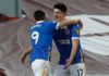 Brighton's Steven Alzate celebrates scoring against Liverpool Image credit: Getty Images
