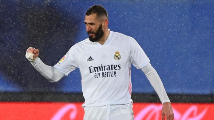 Karim Benzema celebrates Image credit: Getty Images