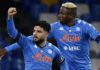 Napoli's Italian forward Lorenzo Insigne (L) celebrates with Napoli's Nigerian forward Victor Osimhen Image credit: Getty Images