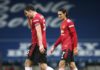 Harry Maguire, Edinson Cavani look dejected Image credit: Getty Images