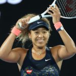 Japan's Naomi Osaka celebrates winning against Jennifer Brady of the US during their women's singles final match on day thirteen of the Australian Open tennis tournament in Melbourne Image credit: Getty Images