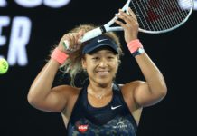 Japan's Naomi Osaka celebrates winning against Jennifer Brady of the US during their women's singles final match on day thirteen of the Australian Open tennis tournament in Melbourne Image credit: Getty Images