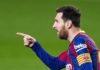 Lionel Messi of FC Barcelona celebrates after scoring his team's opening goal during the La Liga Santander match between FC Barcelona and Elche CF at Camp Nou on February 24, 2021 Image credit: Getty Images