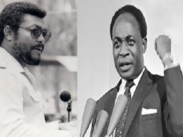 The late Jerry John Rawlings and Kwame Nkrumah