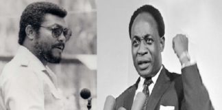The late Jerry John Rawlings and Kwame Nkrumah