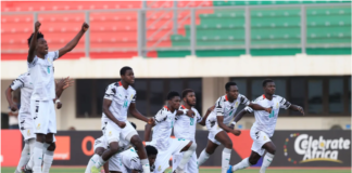 Black Satellites celebrate after win over Cameroon