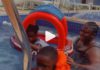 Tracey Boakye and her kids enjoy pool time