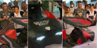 Kwadwo Safo Jnr's birthday car cake