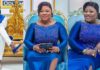 Rev Obofour Antwi and wife Ciara Bofowaa Antwi in royal blue outfits