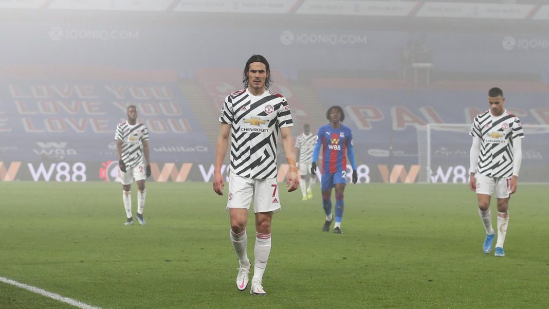 Edinson Cavani of Manchester United walks in at half time during the Premier League match between Crystal Palace and Manchester United at Selhurst Park on March 03, 2021 in London, England Image credit: Getty Images