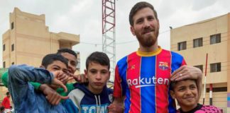 The children were so excited to meet Messi's doppelganger