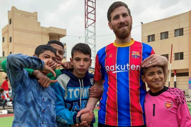 The children were so excited to meet Messi's doppelganger