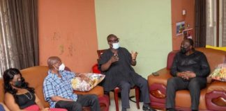 Alan John Kwadwo Kyerematen and his team at Kweku Baako's residence