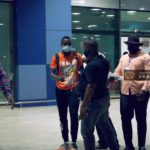 Victorien Adebayor with Legon Cities officials at KIA