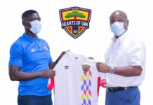 Hearts of Oak new coach Samuel Boadu with Togbe Afede