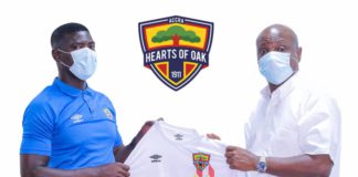 Hearts of Oak new coach Samuel Boadu with Togbe Afede