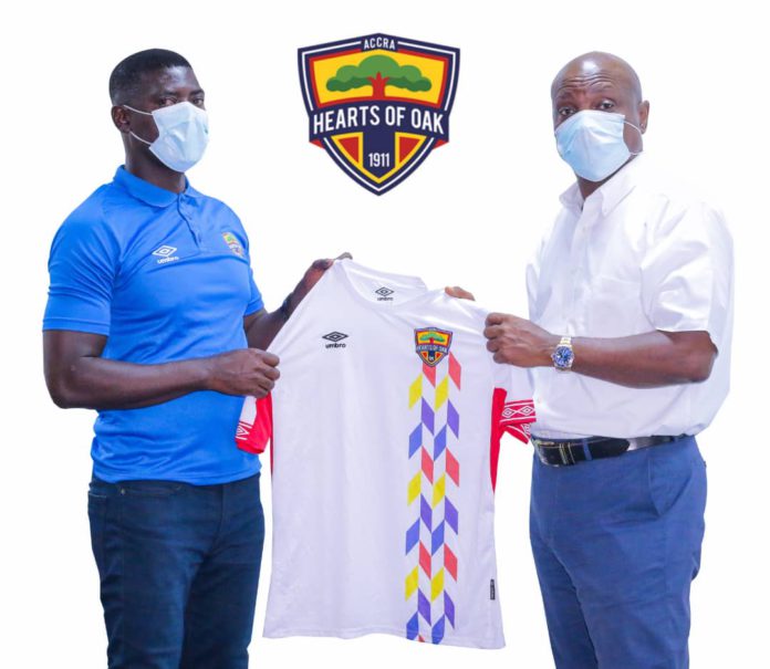 Hearts of Oak new coach Samuel Boadu with Togbe Afede