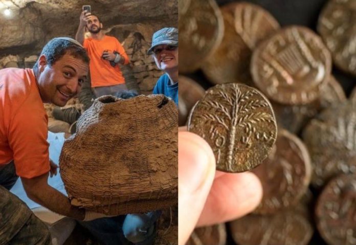 Dozens of fragments of 1,900-year-old biblical scroll and coins found in Judean Desert, along with 6,000-year-old mummy.