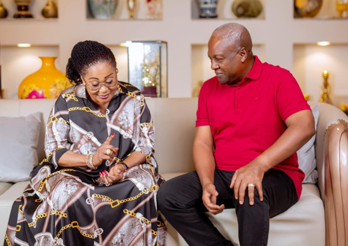 Ex-President Mahama and his wife Lordina