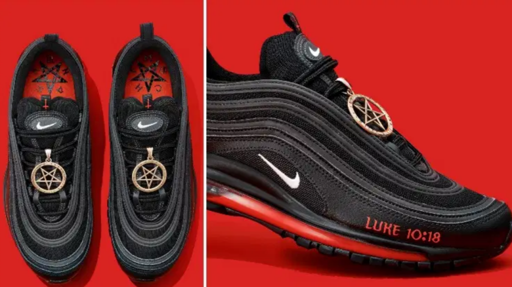 The "Satan Shoes" that has a drop of human blood