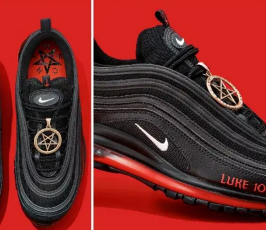 The "Satan Shoes" that has a drop of human blood