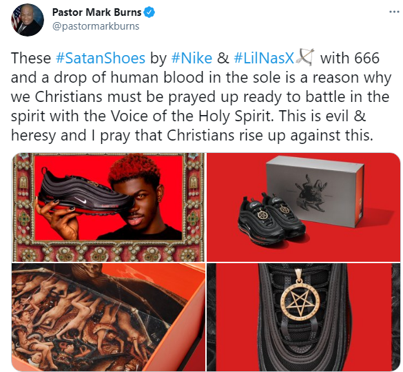 Check out the new "Satan Shoes" that comes with real human blood in them