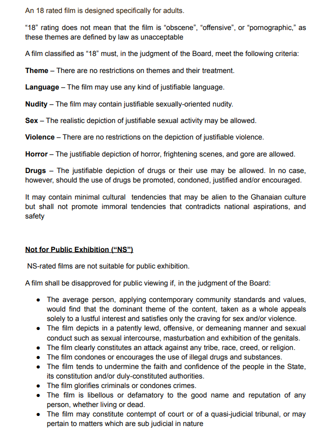 Film classification criteria rolled out by National Film Authority | Adomonline.com