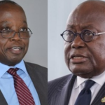 Daniel Yaw Domelevo (right) and President Akufo-Addo (left)