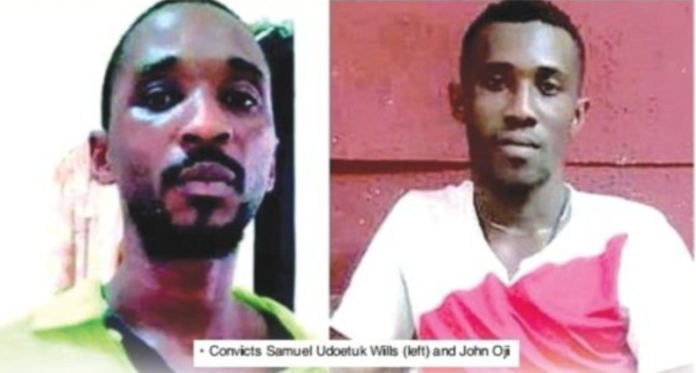 The suspects; Samuel Udeotuk Wills and John Oji