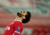 Mohamed Salah of Liverpool reacts during the UEFA Champions League Quarter Final Second Leg match between Liverpool FC and Real Madrid at Anfield on April 14, 2021 in Liverpool, England. Image credit: Getty Images