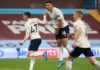 Phil Foden of Manchester City celebrates with Rodrigo after scoring their side's first goal during the Premier League match between Aston Villa and Manchester City at Villa Park on April 21, 2021 in Birmingham, England. Image credit: Getty Images