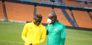 Kwame Poku with Black Stars coach, CK Akonnor